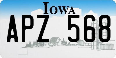 IA license plate APZ568