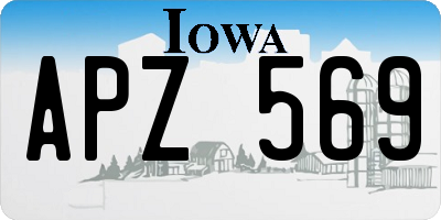 IA license plate APZ569
