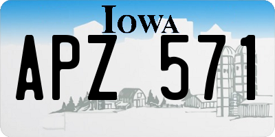 IA license plate APZ571