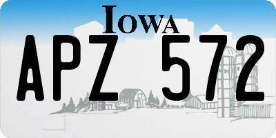 IA license plate APZ572