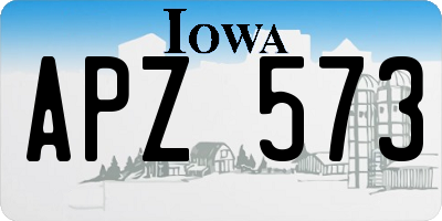 IA license plate APZ573