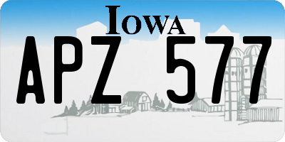 IA license plate APZ577