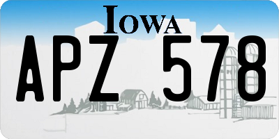 IA license plate APZ578