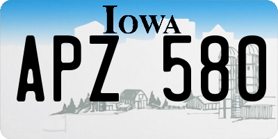 IA license plate APZ580