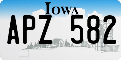IA license plate APZ582