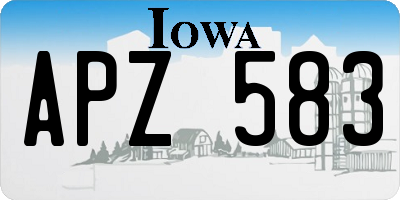 IA license plate APZ583