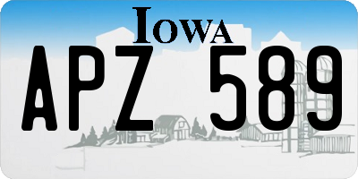 IA license plate APZ589