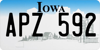 IA license plate APZ592