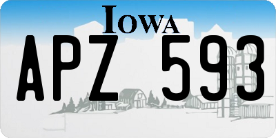 IA license plate APZ593