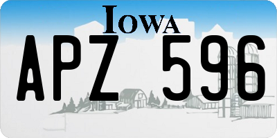 IA license plate APZ596
