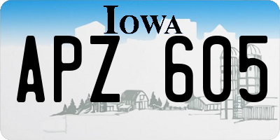 IA license plate APZ605