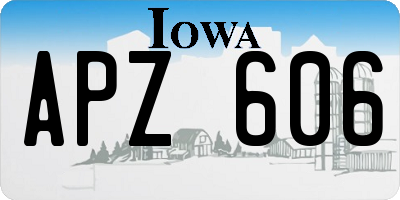 IA license plate APZ606