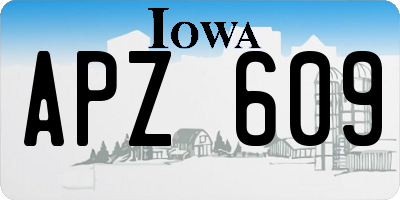 IA license plate APZ609