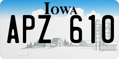 IA license plate APZ610