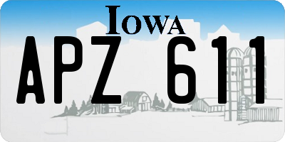 IA license plate APZ611