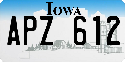 IA license plate APZ612