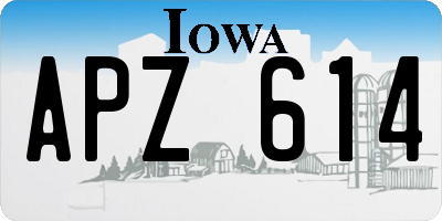 IA license plate APZ614