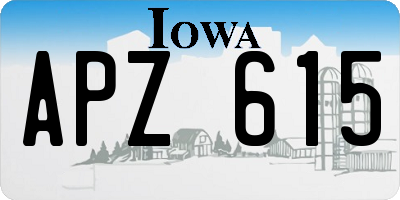 IA license plate APZ615
