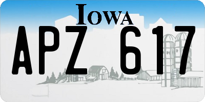 IA license plate APZ617