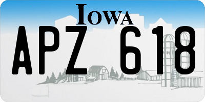 IA license plate APZ618