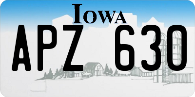 IA license plate APZ630