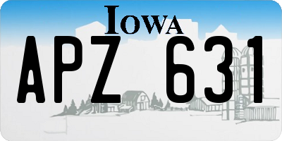 IA license plate APZ631