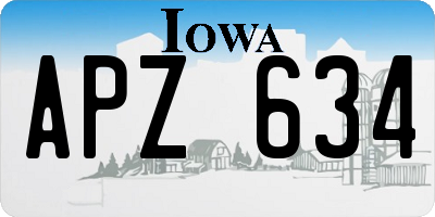 IA license plate APZ634