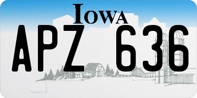 IA license plate APZ636