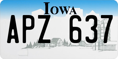 IA license plate APZ637