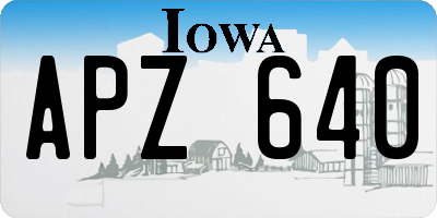IA license plate APZ640