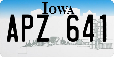 IA license plate APZ641