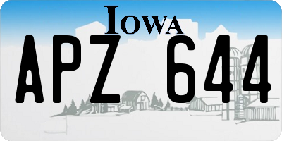 IA license plate APZ644