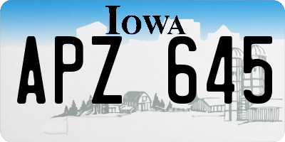 IA license plate APZ645