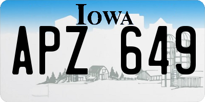 IA license plate APZ649