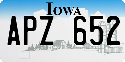 IA license plate APZ652