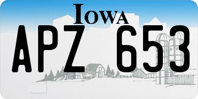 IA license plate APZ653