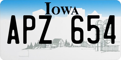 IA license plate APZ654