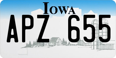 IA license plate APZ655