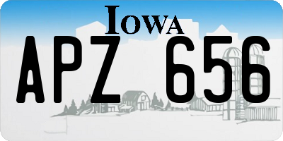 IA license plate APZ656