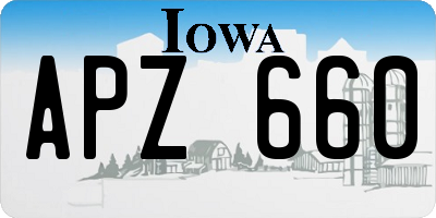 IA license plate APZ660