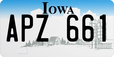 IA license plate APZ661
