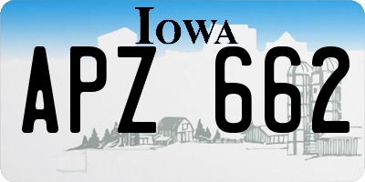 IA license plate APZ662