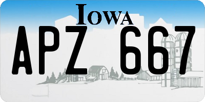IA license plate APZ667