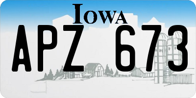 IA license plate APZ673