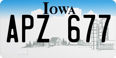 IA license plate APZ677