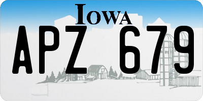 IA license plate APZ679