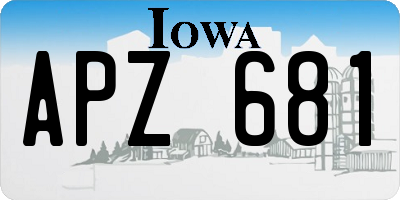 IA license plate APZ681
