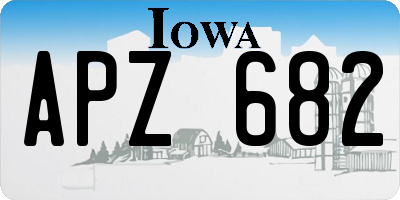 IA license plate APZ682