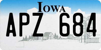 IA license plate APZ684