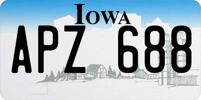 IA license plate APZ688